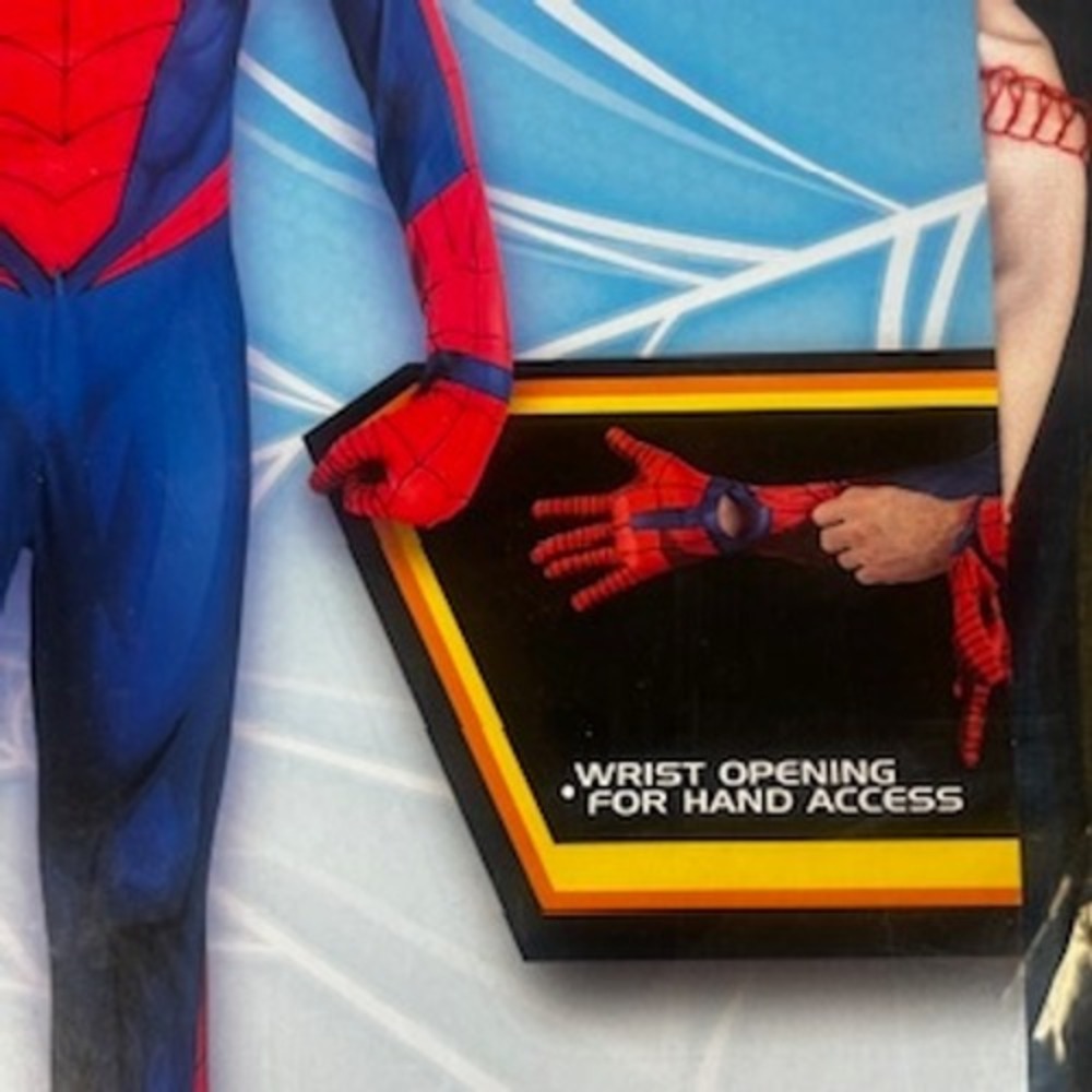 Marvel Spiderman Child Large 10-12 Costume‎ Spandex Zentai Suit Mask Jazwares - Picture 6 of 10